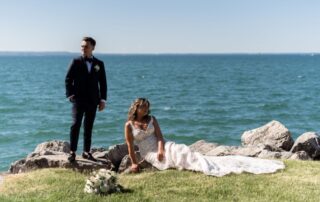 Dreamy wedding by the lake at Edge Water Manor.