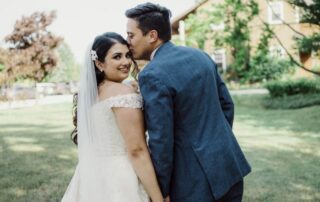 This couple was being photographed in front of the Roma Hospitality Centre