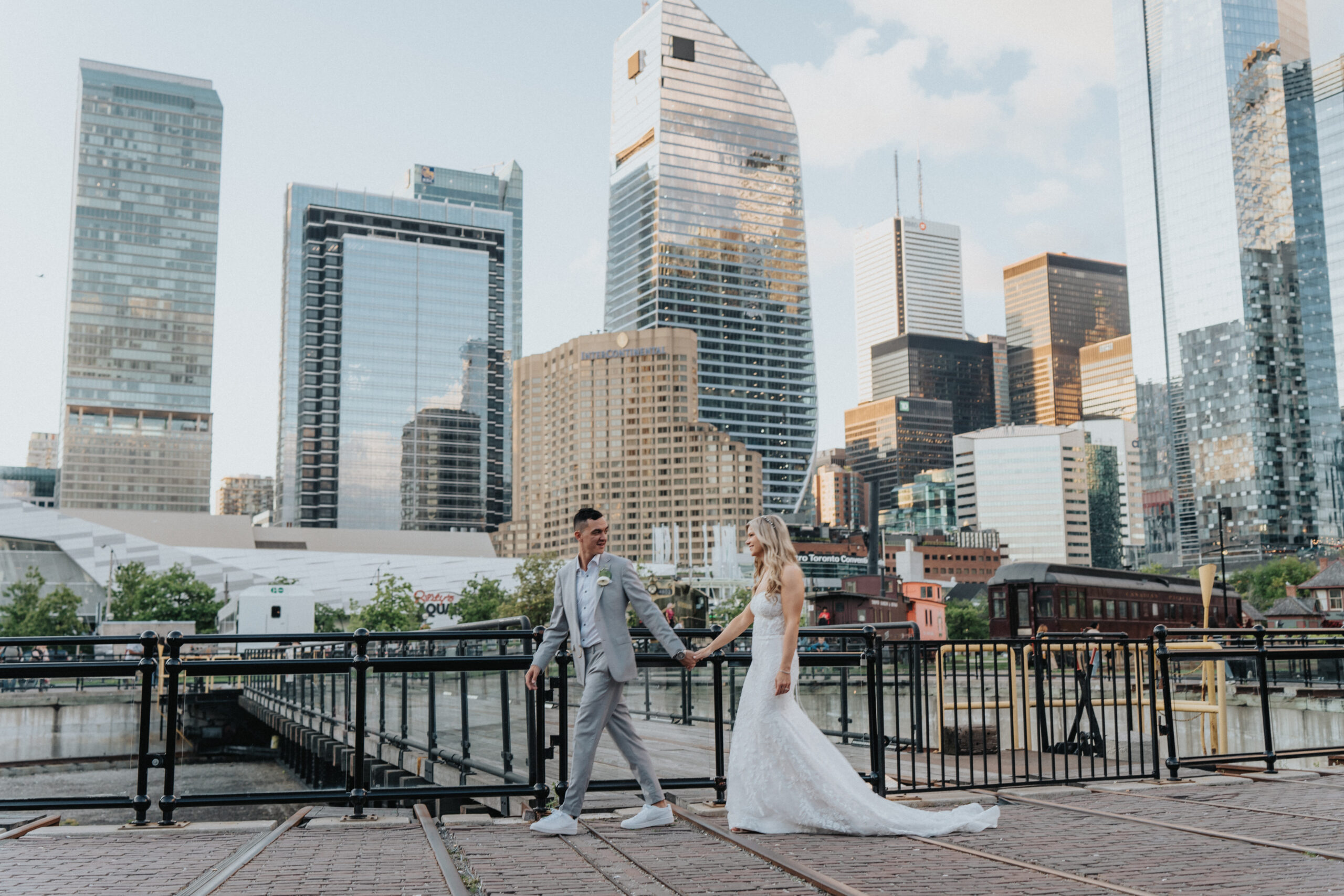 BB202079 Join us as we share Hayley and Jake’s beautiful wedding at Steam Whistle Brewing, highlighting all the amazing features this iconic venue has to offer