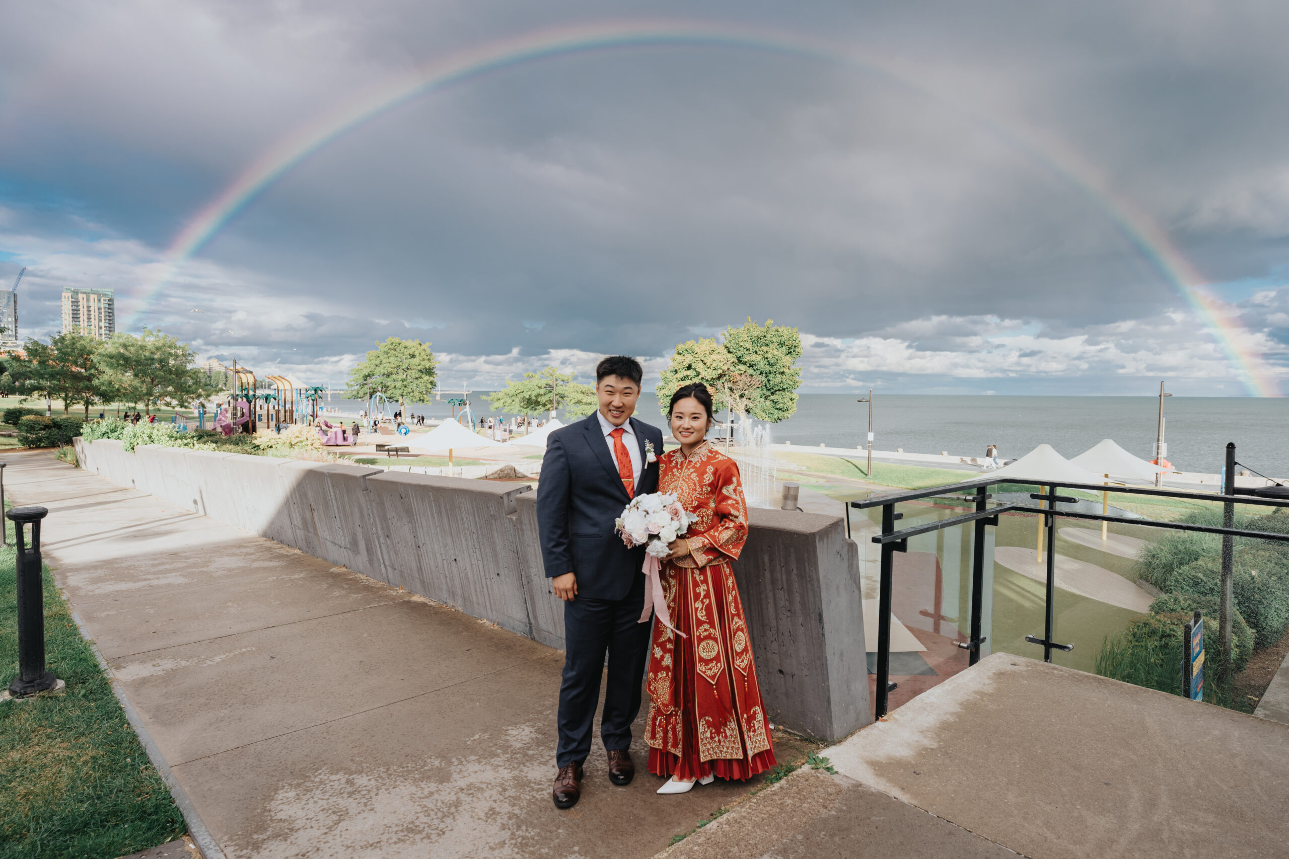 Nestled along the serene shores of Lake Ontario, Spencer’s at the Waterfront served as the breathtaking setting for Tina and Ping's unforgettable wedding day. 