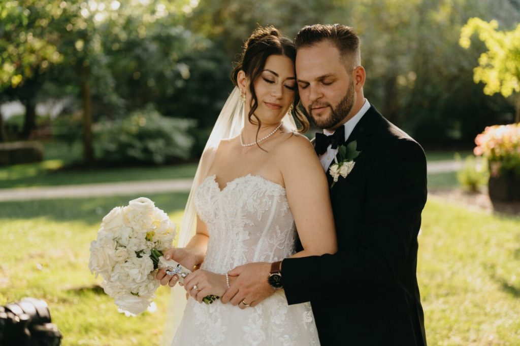 couple poses for wedding photography